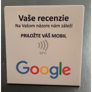 NFC NTAG216 Stojan Google recenzie vrátane potlače a čipu NTAG216