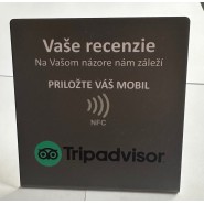 NFC NTAG216 Stojan Tripadvisor recenzie vrátane potlače a čipu NTAG216