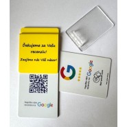 NFC karta s QR kódom vrátane príslušenstva pre Vaše recenzie