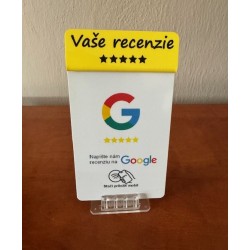 NFC karta s QR kódom vrátane príslušenstva pre Vaše recenzie